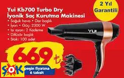 YUİ KB700 TURBO DRY İYONİK SAÇ KURUTMA MAKİNESİ YUİ KB700 TURBO DRY İYONİK SAÇ KURUTMA MAKİNESİ